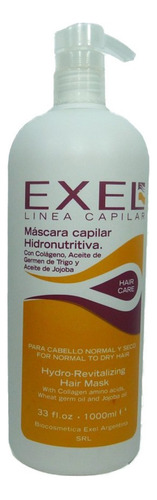 Mascara Capilar Hidronutritiva Colageno Trigo Exel 1000g