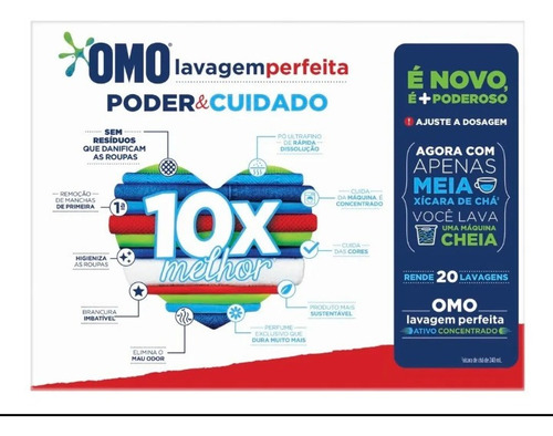 Lava-roupas Em Pó Omo Lavagem Perfeita Caixa 1,6kg