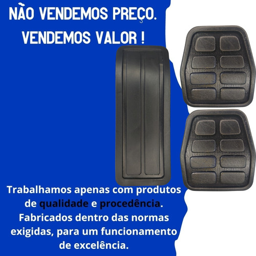 Par Kit 3 Capa Pedal Gol Voyage Parati Saveiro G1 G2 G3 G4