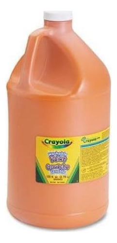 Pintura Lavable Crayola Naranja 3.78l No Tóxica