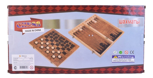 Imagen 5 de 8 de Juego De Mesa Ajedrez De Madera 3 En 1 Tipo Maletín