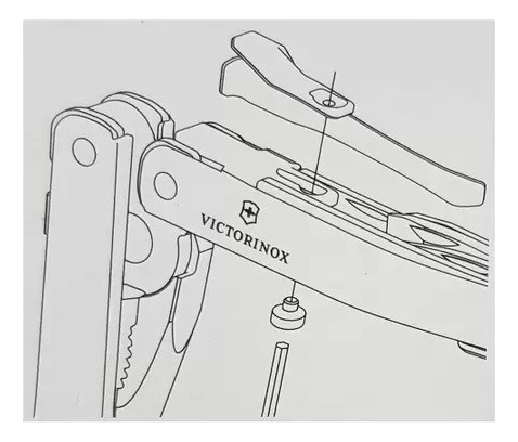Clip de bolsillo Victorinox para Swiss Tool Spirit 3.0240.3B1, color negro