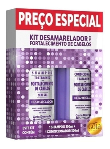 Gota Dourada Kit Desamarelador Shampoo + Condicionador 300ml