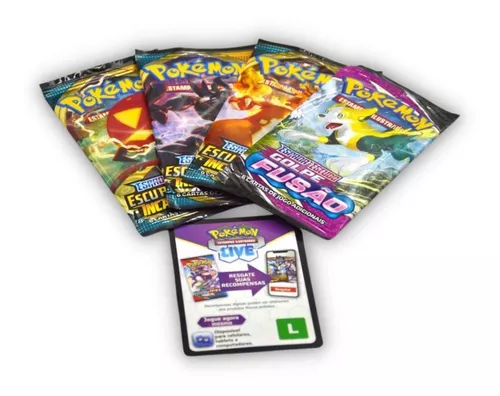 Coleção Cartas Pokemon Evoluções de Eevee Herois V Lata 25 Cartas