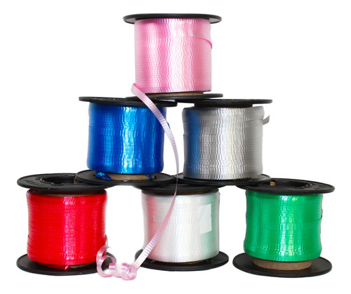 Liston Rulin Curling Curly Liso 100m, Decoración Y S Color Verde Bandera