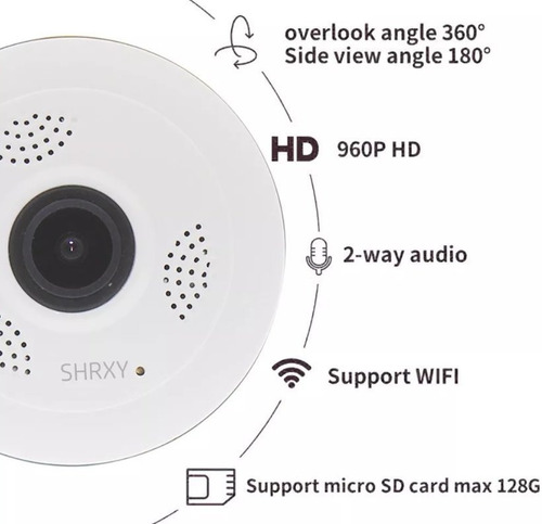 Camara Bombillo Ip Wifi 1080p 360º Modo Nocturno + Memo 64gb