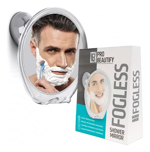 Espejo de ducha sin niebla para afeitar, con soporte para