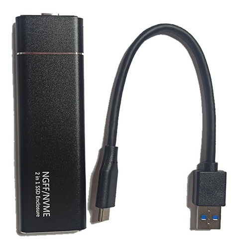 Imagen 4 de 4 de Case Enclosure 2 En 1 Discos Ssd M.2 Nvme, Sata Usb 3.0
