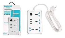 Comprar Alargue Zapatilla De 2 Metros Con 3 Puertos Usb Y 4 Enchufes