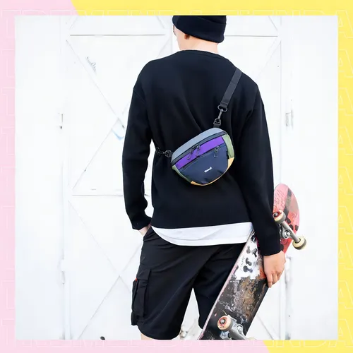 Riñonera Cartera Impermeable Himawari Mod 1019b Color Negra Color Negro