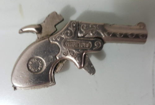 Antiguo Revólver Miniatura Adorno Mini Colección Italy Met (Usado)