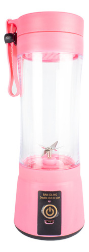 Liquidificador portátil Haiz Mini Liquidificador Portátil Shake Take Juice Cup Z-01 380 L con USB rosa e jarra de plástico 110V/220V