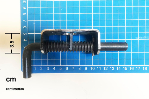 Imagen 2 de 3 de Cerrojo Metalico Con Resorte Y Seguro