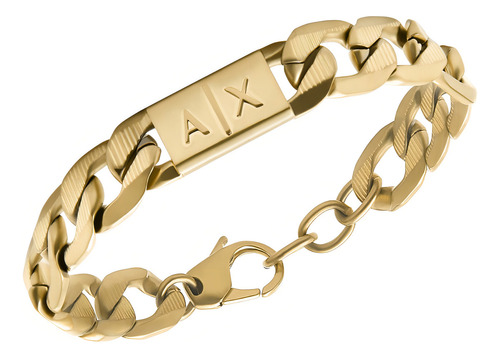 Pulsera Armani Exchange Axg0078710 De Acero Inox Para Hombre