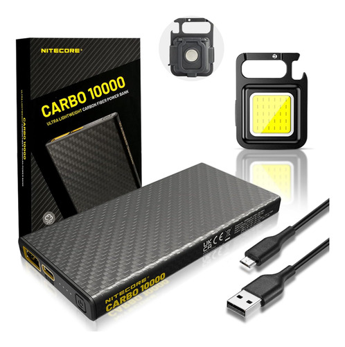 Carbo 10000 Bank 10000mah Ultra Slim Carbon Fiber Desig...