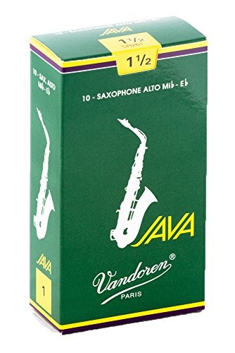 Caja De 10 Cañas Vandoren Para Saxofón Alto Java Fuerza