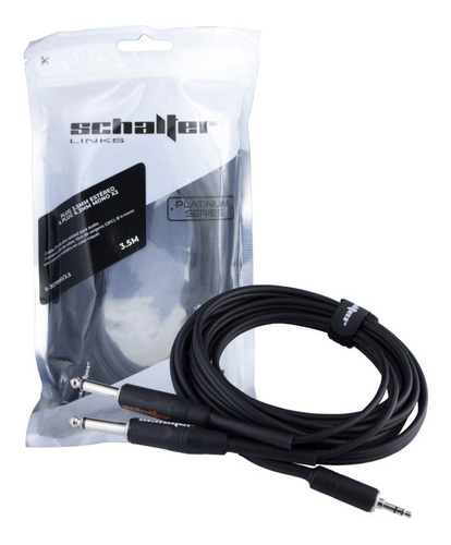 Cable Plug 3.5mm A Plug 6.3mm X2 3.5m Cobre Libre Oxigeno*