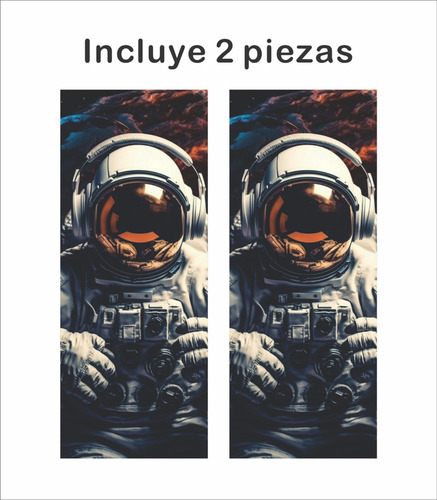 Sticker Forrar Postes Pilar Ventanilla Auto astronauta 001