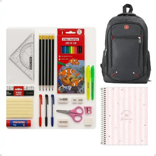 Volta às Aulas 2026: Guia Completo de Kits e Matérias com Melhor Custo-benefício 19 Kit Material Escolar Com Caderno E Mochila Econômico