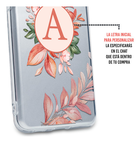 Funda Para Honor Flores Personalizada Inicial