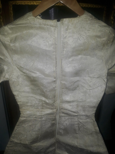 Muy Antiguo Vestido De Novia Años 40. Tela Armada. Talle S (Usado)