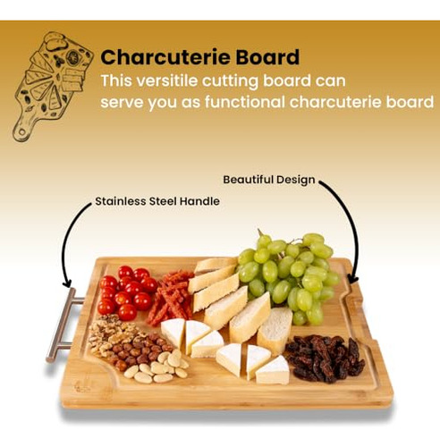 Tabla De Cortar Grande De BambĂș Con Mango, Tablas De Cortar