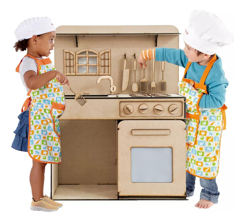 Cocina Juguete Infantil De Madera Proyectarte, Niños, Niñas