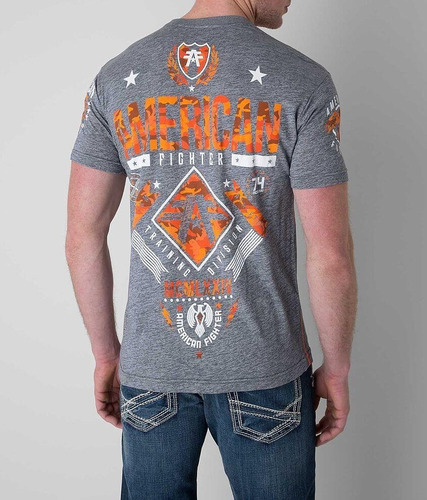 Imagen 4 de 5 de Remera American Fighter By Affliction Lander Gris