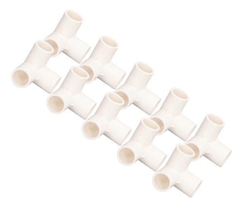 10 Piezas De Accesorios De Tubería De 3 Vías, Plástico Pvc,