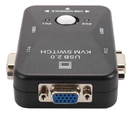 Conmutador Usb Kvm, 2 Puertos, Vga Y Svga, Caja De Conmutaci
