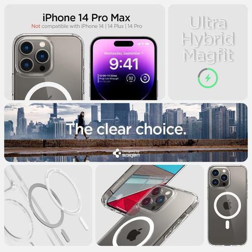 Imagen 9 de 9 de Forro iPhone 14 Pro Max 6.7´´ Magsafe Spigen Original 100%