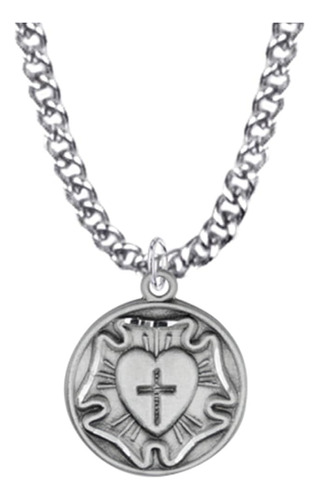 True Faith Jewelry Medalla Con Colgante De Cruz Luterana De 