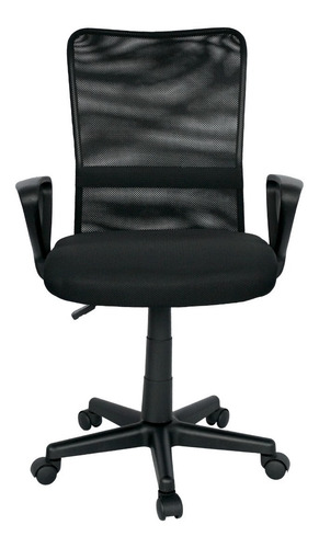 Imagen 2 de 7 de Silla De Oficina Baraya Giratoria Negra Ergonómica