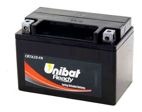 Bateria Unibat Moto Ytx20-bs Cbtx20-fa Solomototeam 