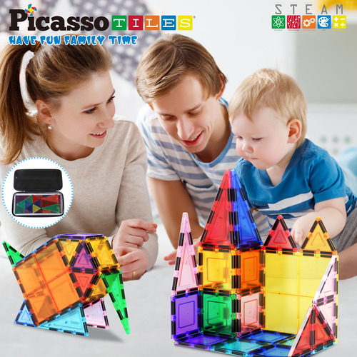 Juego De Bloques Magnéticos Picassotiles 101 Piezas +