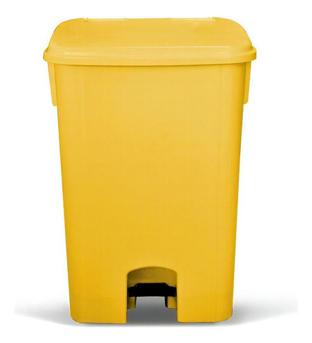 Cesto Coletor De Lixo Com Pedal 100 L - Bralimpia (azul) Cor Amarelo
