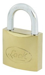 Candado Lock L22S32ELBB color dorado con llave