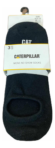 Medias Cat Original 3 Pares Caballero Negras Corte Bajo 8-11