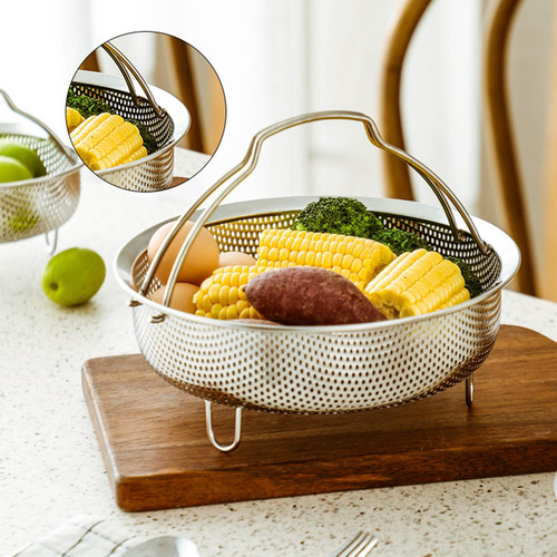 Cesta De Vaporizador De Acero Inoxidable Arrolador Vaporera