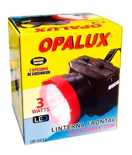 Imagen 5 de 7 de Linterna Frontal Recargable 3w Op-5032 Opalux Ciclismo Campi