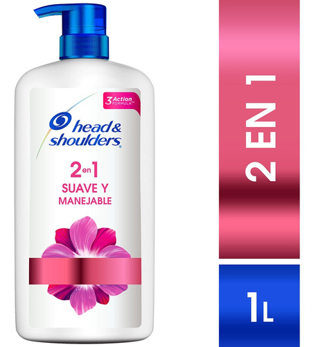 Imagen 1 de 1 de Shampoo Head & Shoulders Suave Y Manejable 2en1 1l
