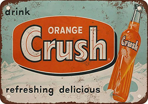 Cartel Metálico Vintage  12x16  1953 Orange Crush 12x18  - R