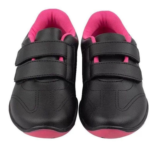 Imagem 3 de 5 de Tênis Infantil Menina Pampili Honey Calce Fácil 169181 Preto