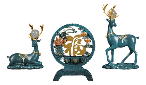 Figuras De Renos, Estatuas De Ciervos, Regalo De Azul