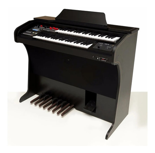 Orgao Eletronico Harmonia Hs75 Preto Brilho