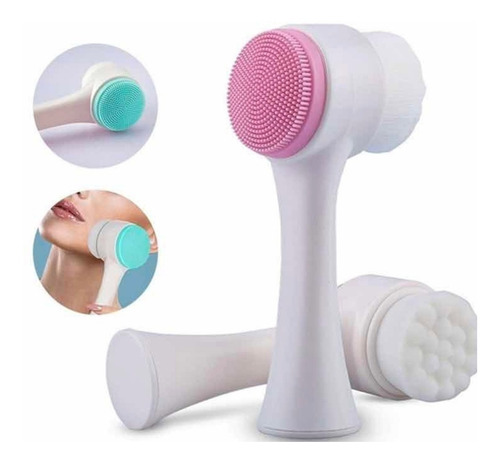 Imagen 1 de 4 de Cepillo De Limpieza Facial De Doble Cara Manual