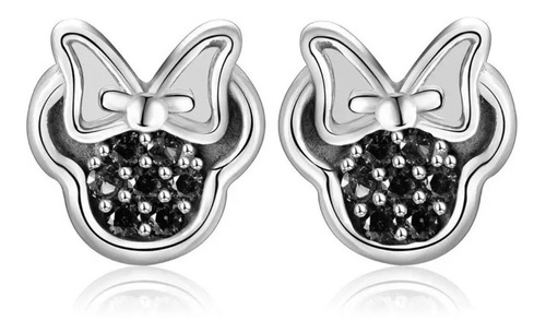 Aros Minnie Mouse De Plata Esterlina