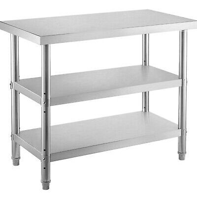 Vevor Stainless Steel Work Prep Table 48 X14 With Under Zzi