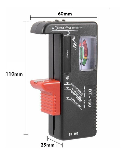 Probador Universal Baterias Pilas Aa Aaa C D 9v 3v Boton
