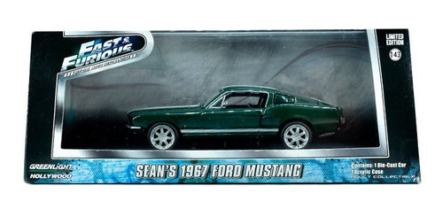 Sean 1967 Ford Mustang Verde Rapido Y Furioso 1/43 Grenlight